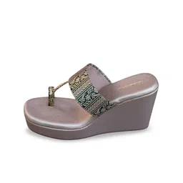UrbanSway Embellished Wedge Mules image 3