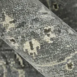 saraswatii global Nuit Arabe Grey & Cream Colored Printed Woollen Anti-Skid Carpet image 3