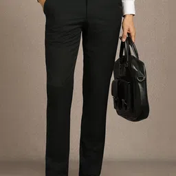 Luxure by Louis Philippe Men Slim Fit Formal Trousers-picture-13