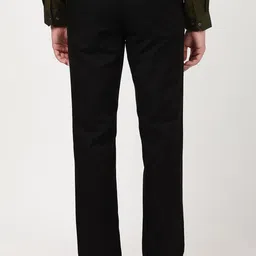 Indian Terrain Men Solid Kansas Regular Fit Mid-Rise Flat-Front Formal Trousers image 2