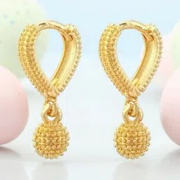 SHREE KRISHNA SHOPPING Women Gold-Plated Brass Hoop Earring-picture-5