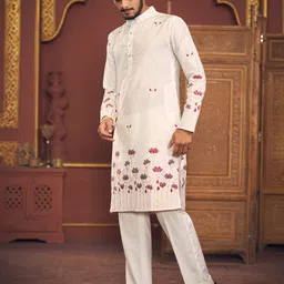 House Of Sanskruti Men Woven Design Kurta-picture-10