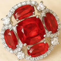 Manuvi Jewels American Diamond CZ Adjustable Ring image 3