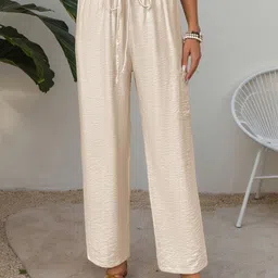 StyleCast Women Solid Mid-Rise Regular Fit Relaxed Trousers-picture-26