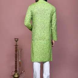 RANAK Men Regular Pure Cotton Kurta with Pyjamas image 2