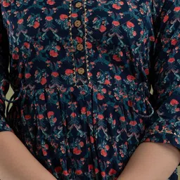 Ashvy Floral Printed Pure Cotton Kurti image 2