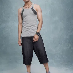 The Roadster Lifestyle Co Pack Of 4 Assorted Sleeveless Cotton Vest RD_SS24_VST_004_AST_4P image 4