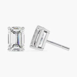 VALANOVA Hallmarked 14Kt White Gold Diamond Studded Earrings - 1.52 g image 2