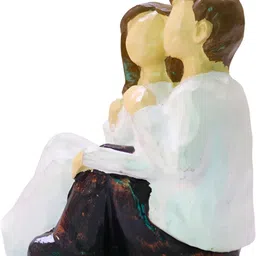 MISS PEACH White & Black Valentines Figurine Showpiece image 3