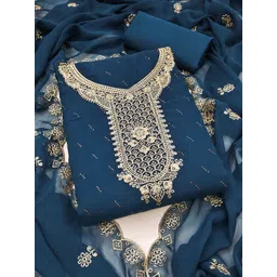 KALINI Embroidered Unstitched Dress Material image 3
