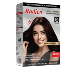 Radico Herbal Based Permanent Hair Color - 60 g - Natural Dark Brown-image-47