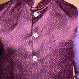 PRINTCULTR Men Regular Pure Cotton Kurta with Trousers image 2