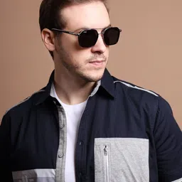 Irayz Men Full Rim Polarized Square Sunglasses NK0044-Silver-picture-26