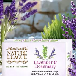 NATURE LEAGUE Set Of 12 Lavender & Rosemary Handmade Natural Soap - 100 g Each-picture-22