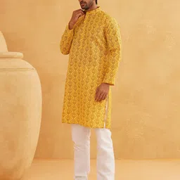 SOJANYA Men Ethnic Motifs Printed Kurta image 3