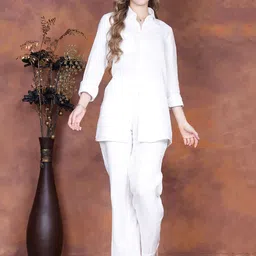 BODYFIGURE Shirt Collar Neck Long Sleeves Shirt With Trousers Co-Ords-image-50