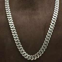 925 SILLER Men Sterling Silver Rhodium-Plated Chain image 2
