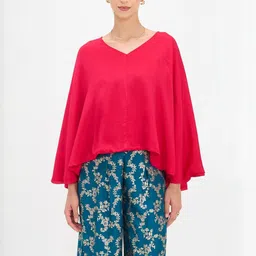 Virgio Women V-Neck Flutter Sleeve Kaftan Top image 3