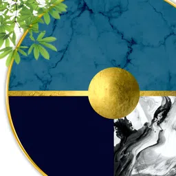 SAF Blue & White 1 Piece Wood Abstract Wall Paintings-picture-39