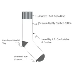 Mint & Oak Men Navy Blue & White Striped Calf-Length Socks image 2