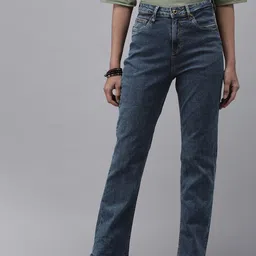 Roadster Women Blue Straight Fit High-Rise Stretchable Jeans-image-63