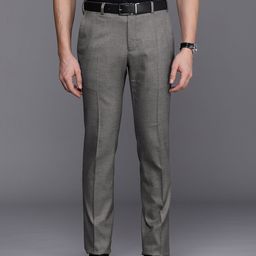 Raymond Men Flat Front Slim Fit Formal Trousers-picture-47