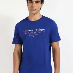 Tommy Hilfiger Men Typography Printed Round Neck Cotton T-shirt-picture-49