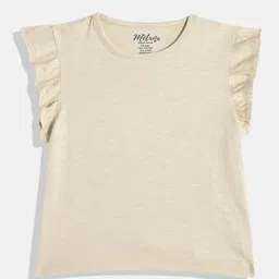METRO KIDS COMPANY Girls Flutter Sleeves Pure Cotton Top-picture-56