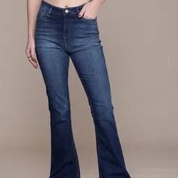 The Roadster Life Co. Women Flared High-Rise Light Fade Clean Look Stretchable Jeans-image-58