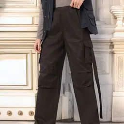 DressBerry Women Grunge Utility Parachute Cargo Trousers-picture-23