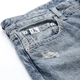 Calvin Klein Jeans Men Pure Cotton Dad Fit Mildly Distressed Heavy Fade Mid-rise Jeans image 4