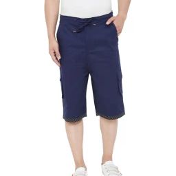 Hypernation Navy Cotton Shorts-picture-26