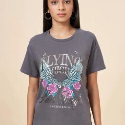 Coolsters by Pantaloons Kids Charcoal Grey Printed T-Shirt-picture-0