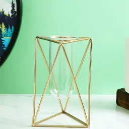 Tayhaa Gold Others Abstract Candle Holder image 1