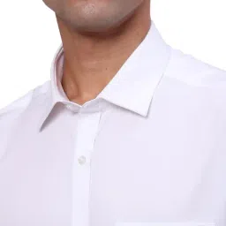 Park Avenue White Cotton Slim Fit Shirt image 5