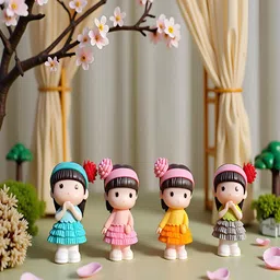 Gopalvilla Blue Matte Kid Room Real 3D 4 Pieces Medium Showpieces - 2.08 Inch-picture-13