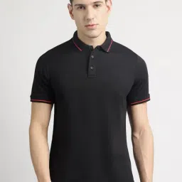 Reebok Black Polyester Regular Fit T-Shirt-image-0