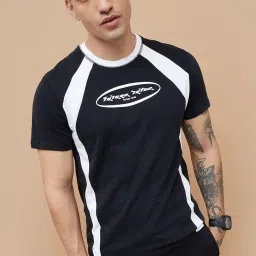 Fame Forever By Lifestyle Black Cotton Regular Fit Printed T-Shirt image 1