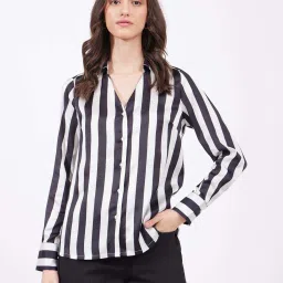 Fablestreet Black & White Striped Shirt image 1