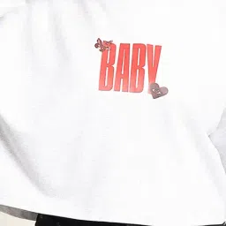 Bene Kleed Grey Cotton Graphic Print Oversized Sweatshirt image 5