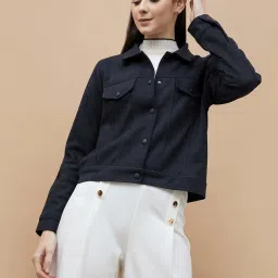 Fame Forever by Lifestyle Navy Plain Jacket image 1