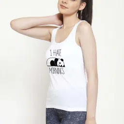Friskers White Graphic Print Camisole image 3