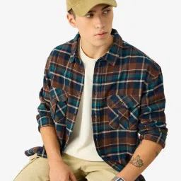 The Souled Store Multi Cotton Relaxed Fit Checked Casual Shirts image 1