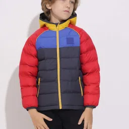 Jack & Jones Junior Boys Multicolor Color Block Full Sleeves Puffer Jacket image 1