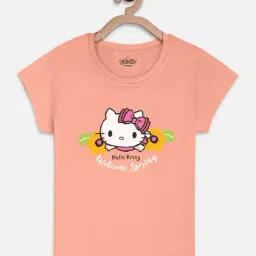kidsville Hello Kitty Printed Tshirt For Kids Girls-picture-14