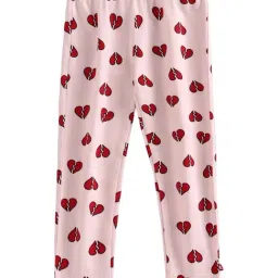 Nino Bambino Girls Pink Organic Cotton Printed Leggings-picture-21