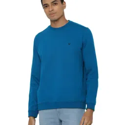 Allen Solly Blue Cotton Regular Fit Sweatshirt-image-52