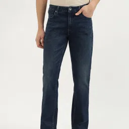 United Colors of Benetton Blue Cotton Blend Boot-Leg Jeans image 1