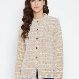 Duke Rust & Beige Self Design Sweater-picture-21