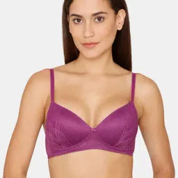 Rosaline by Zivame Purple Non Wired Padded T-Shirt Bra-picture-12